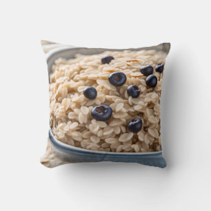 Schüssel Haferbrei mit Blaubeeren Kissen