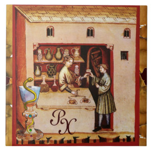 SCHÜSSEL HYGEIA MONOGRAMM Medizin, Apotheke Fliese