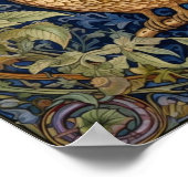 Schüssel im Garten William Morris Stil Poster (Ecke)