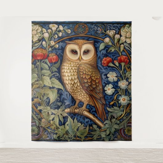 Schüssel im Garten William Morris Stil Wandteppich (Vorderseite)