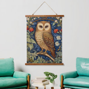 Schüssel im Garten William Morris Stil Wandteppich Mit Holzrahmen