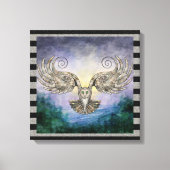 Schüssel im Kiefernwald bei Morgendämmerung Leinwanddruck (Vorderseite)