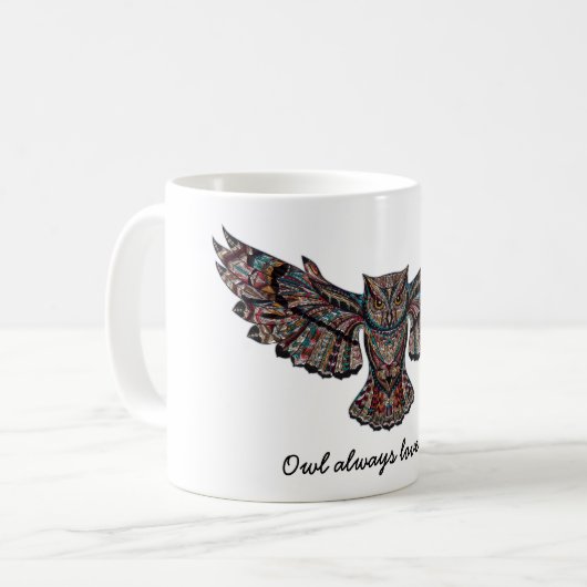 Schüssel immer Liebe Sie Mosaik Dekoration Kaffeetasse (Vorderseite Links)