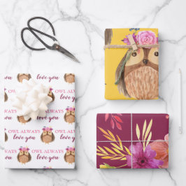 Schüssel immer Liebe Sie wackeln Papierblätter Geschenkpapier Set