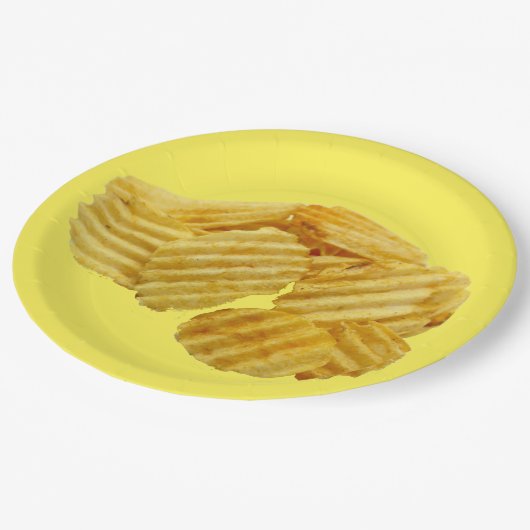 Schüssel Kartoffelchip-WegwerfpapierTeller Pappteller (Schrägansicht)