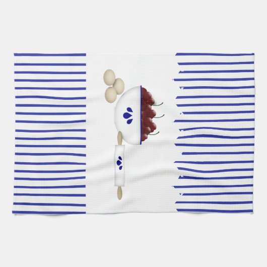 Schüssel Kirschen Küchentuch (Horizontal)