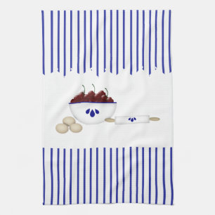 Schüssel Kirschen Küchentuch