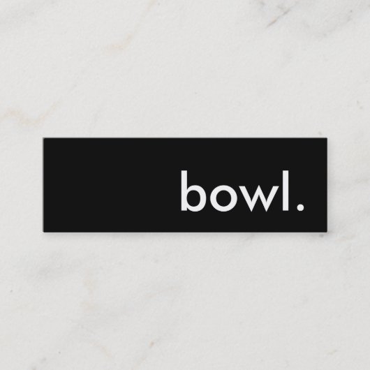 Schüssel. Mini Visitenkarte (Vorderseite)