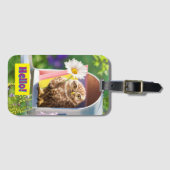 Schüssel mit Blume in Postfach Gepäckanhänger (Vorderseite (Horizontal))