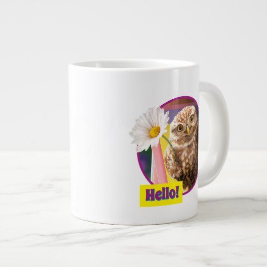 Schüssel mit Blume in Postfach Jumbo-Tasse (Vorderseite Rechts)