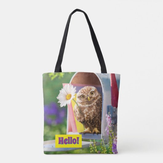 Schüssel mit Blume in Postfach Tasche (Rückseite)
