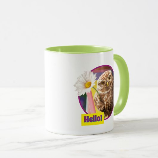 Schüssel mit Blume in Postfach Tasse (VorderseiteRechts)