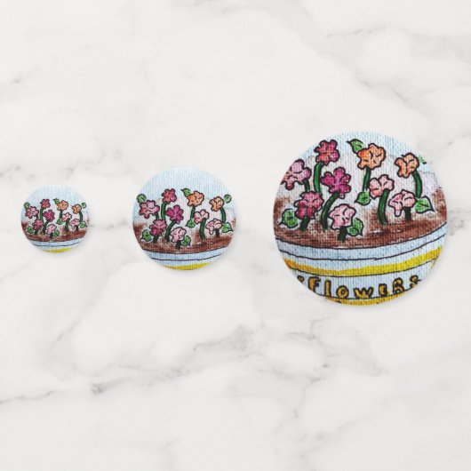 Schüssel mit Blume Konfetti (Rückseiten)