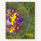 Schüssel mit Blume Notebook Notizblock (Vorderseite)
