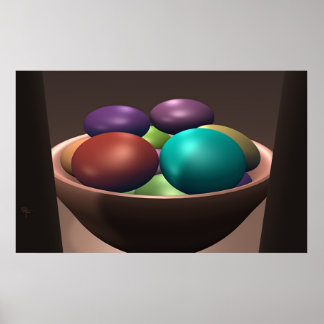 Schüssel mit Farben Poster