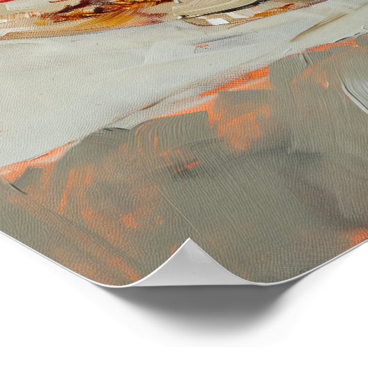 Schüssel mit Früchten Ölgemälde Poster (Ecke)