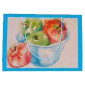 Schüssel mit Geschenktasche für rote und grüne Äpf Große Geschenktüte (Rückseite)