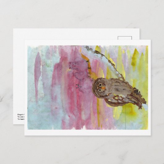 Schüssel mit Gespenst Begleiter Postkarte (Vorne/Hinten)