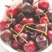 Schüssel mit Kirschen Aufkleber (Vorderseite)