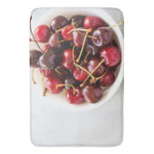 Schüssel mit Kirschen Badematte (Vorderseite Vertikal)