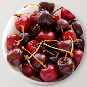 Schüssel mit Kirschen Button