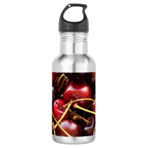 Schüssel mit Kirschen Edelstahlflasche