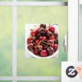Schüssel mit Kirschen Fensteraufkleber (Zuhause)