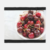 Schüssel mit Kirschen Fleecedecke (Vorderseite (Horizontal))