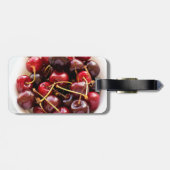Schüssel mit Kirschen Gepäckanhänger (Rückseite horizontal)