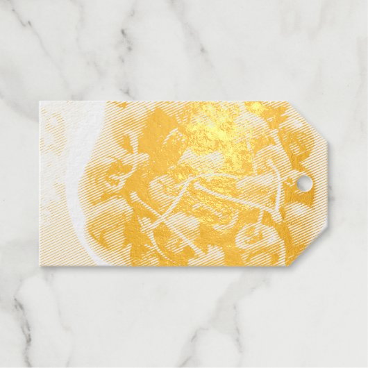 Schüssel mit Kirschen Geschenkanhänger (Vorderseite (Horizontal))