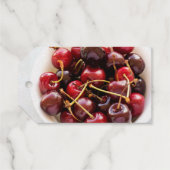 Schüssel mit Kirschen Geschenkanhänger (Rückseite (Horizontal))