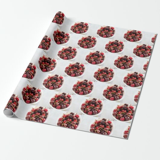 Schüssel mit Kirschen Geschenkpapier (Ungerollt)