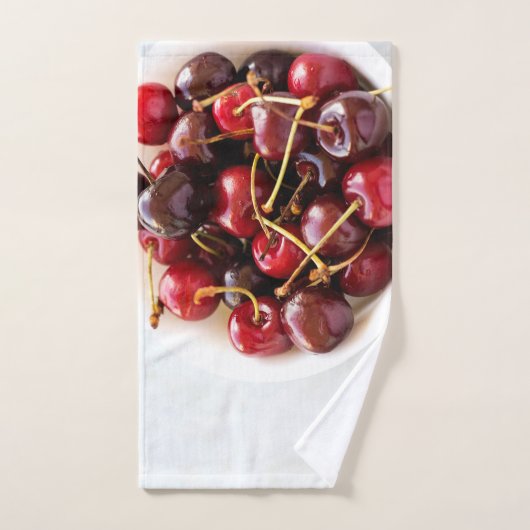 Schüssel mit Kirschen Handtuch (Handtuch)