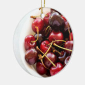 Schüssel mit Kirschen Keramik Ornament (Links)