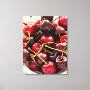 Schüssel mit Kirschen Leinwanddruck