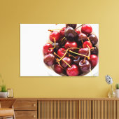 Schüssel mit Kirschen Leinwanddruck (Insitu (Wohnzimmer))