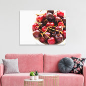Schüssel mit Kirschen Leinwanddruck (Insitu (Wohnzimmer))