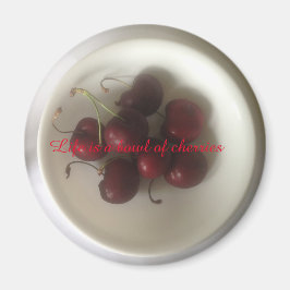 Schüssel mit Kirschen Magnet