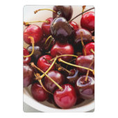 Schüssel mit Kirschen Mini Klemmbrett (Rückseite)