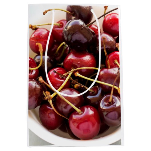 Schüssel mit Kirschen Mittlere Geschenktüte (Vorderseite)
