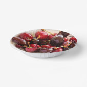 Schüssel mit Kirschen Pappteller (Gewinkelt)