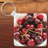 Schüssel mit Kirschen Schlüsselanhänger (Vorderseite)