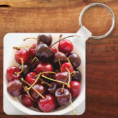 Schüssel mit Kirschen Schlüsselanhänger (Rückseite)
