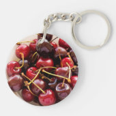 Schüssel mit Kirschen Schlüsselanhänger (Rückseite)