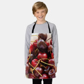 Schüssel mit Kirschen Schürze (Getragen)