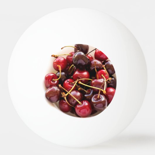Schüssel mit Kirschen Tischtennisball (Vorderseite)