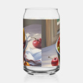 Schüssel mit Obst auf Tisch klassische Ölmalerei Dosenglas (Rechts)