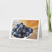 Schüssel mit Pflaumenfrucht Karte (Vorderseite)