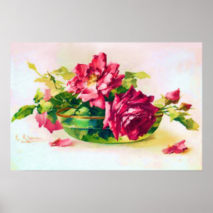 Schüssel mit Rose Poster