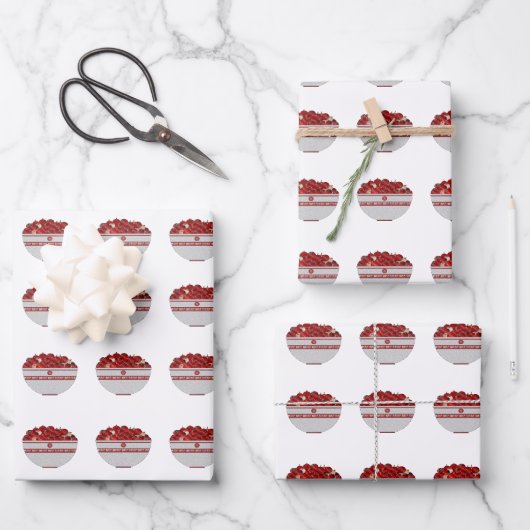 Schüssel mit Scherenverpackungspapier Geschenkpapier Set (Vorderseite)